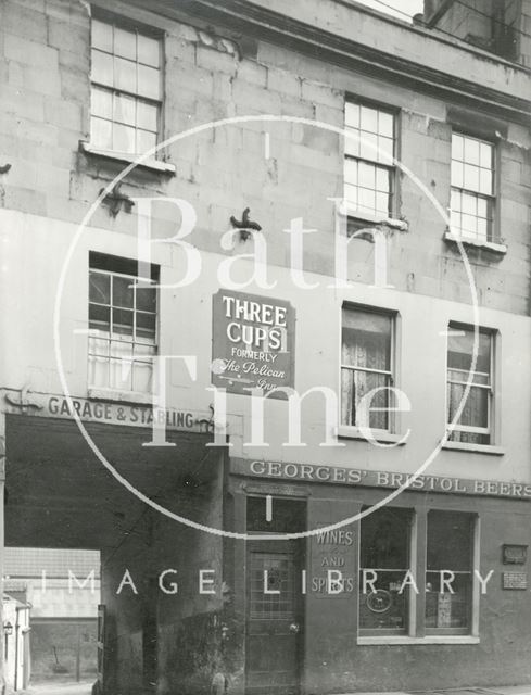 Three Cups Inn, formerly the Pelican, Walcot Street, Bath c.1936