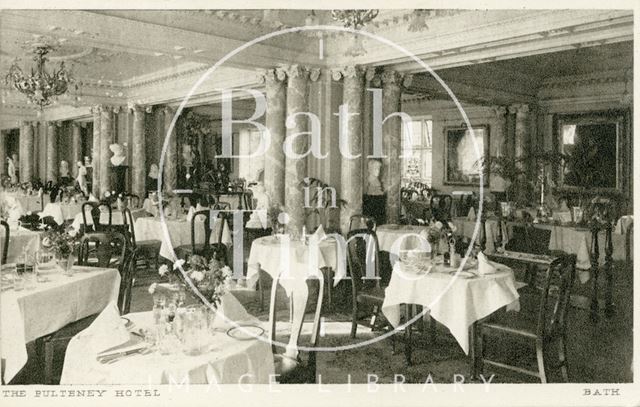 The Dining Room, the Pulteney Hotel, Bath 1937