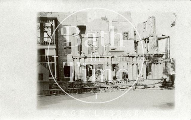 The Bath Hotel, Felixstowe, Suffolk after a fire 1914