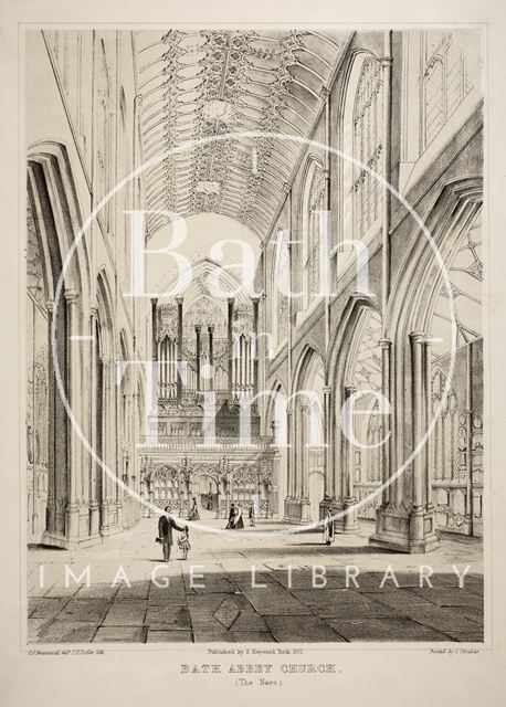 The nave, Bath Abbey 1851