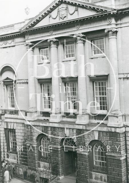 Guildhall front elevation and main entrance, Bath c.1980