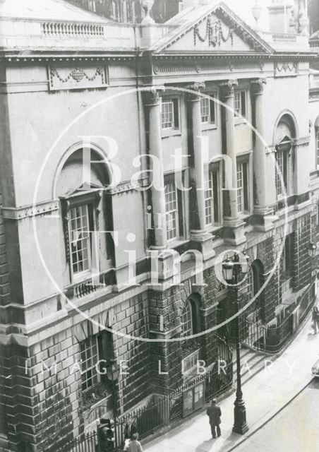 Guildhall front elevation and main entrance, Bath c.1980