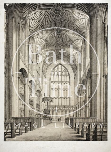 Interior of the Abbey Church, Bath c.1840