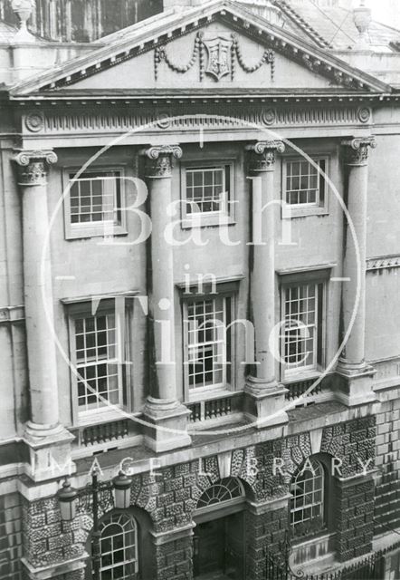 Guildhall front elevation and main entrance, Bath c.1980