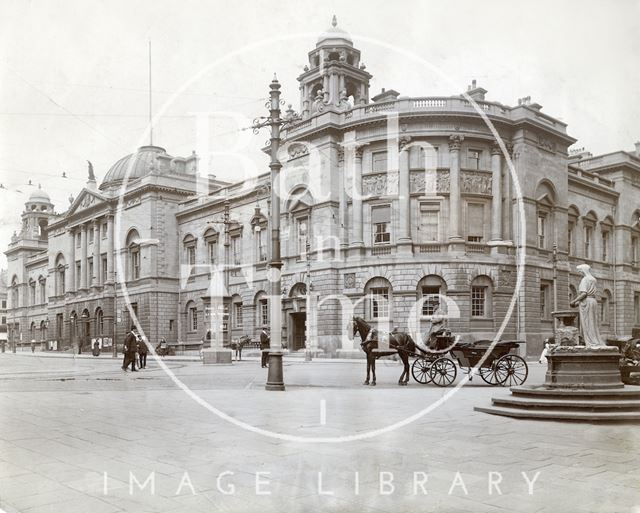 The Guildhall, general view from Abbey, Bath c.1910