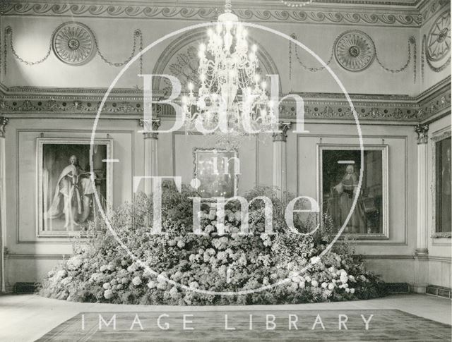 The Guildhall Banqueting Room with large floral display, Bath c.1970?