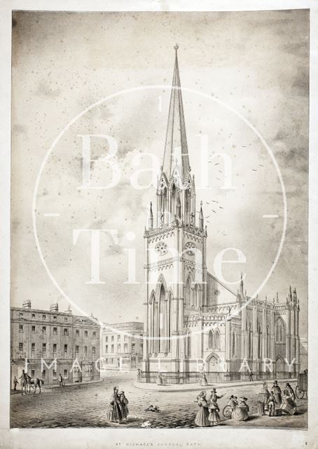 St. Michael's Church, Bath c.1840