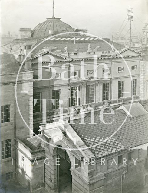 Rear view, Guildhall and Fire Station, Bath c.1903