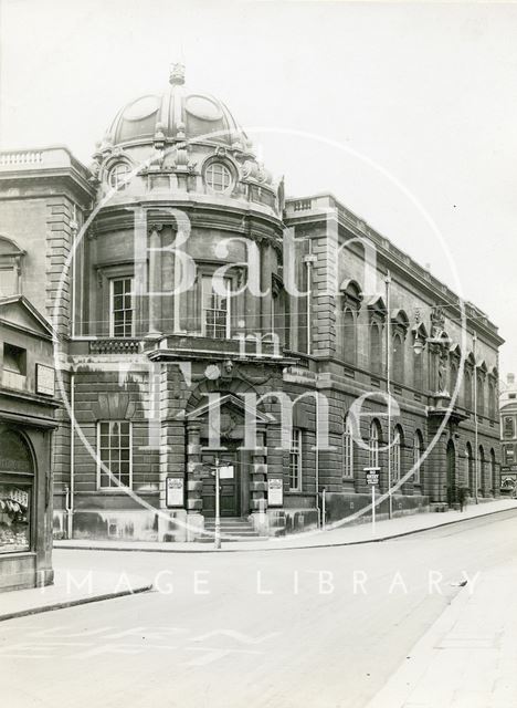 Municipal Library and Victoria Art Gallery from Pulteney Bridge, Bath c.1930