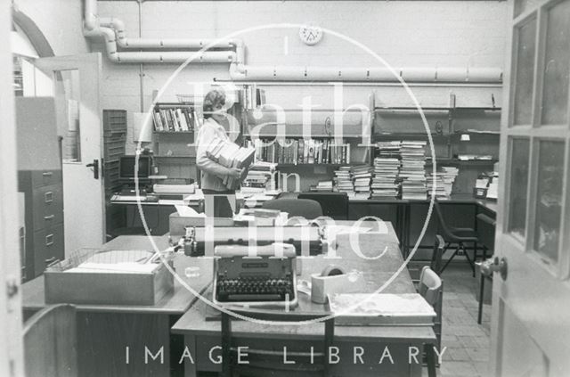 Bath Municipal Lending Library, Bridge Street - work room 1990 prior move to Podium