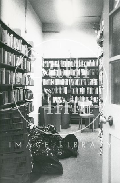 Bath Municipal Lending Library, Bridge Street - basement storage area 1990 prior move to Podium