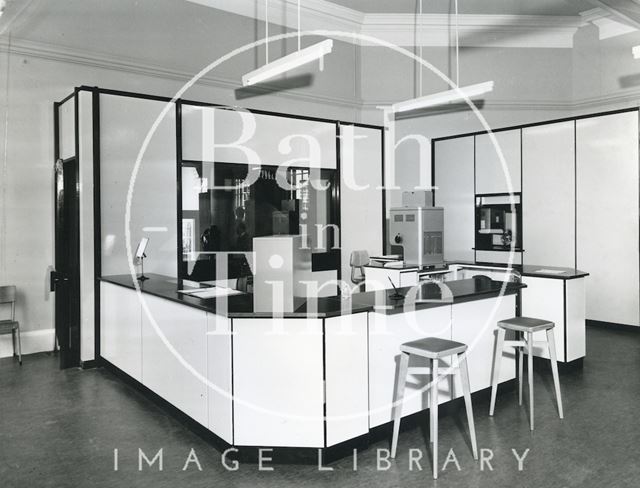 Bath Municipal Lending Library - exit, entrance and counters 1965