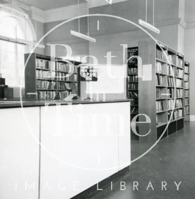 Bath Municipal Lending Library following alteration - view from main counter 1965