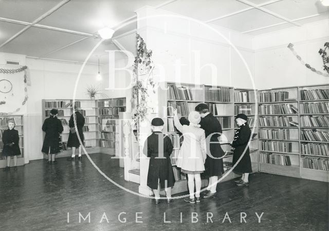 Junior Library interior, Newmarket Row, Bath 1956