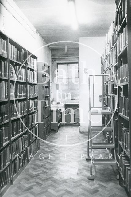 Bath Reference Library, Queen Square - basement 1990 prior to move to Podium