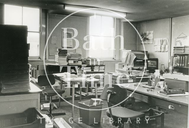 Bath Reference Library, Queen Square - work room 1990 prior to move to Podium