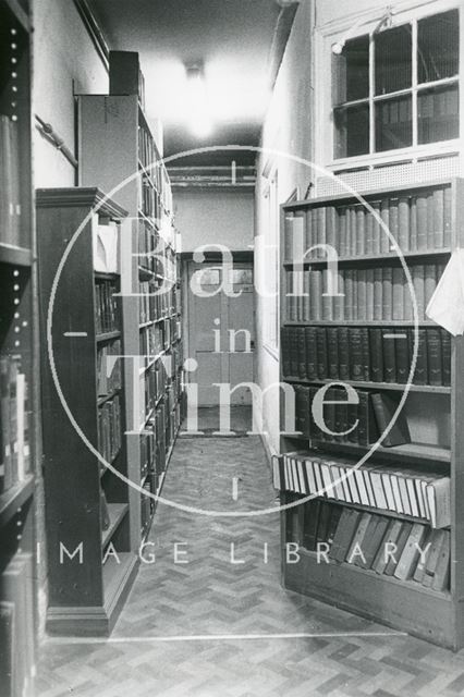 Bath Reference Library, Queen Square - basement store 1990 prior to move to Podium