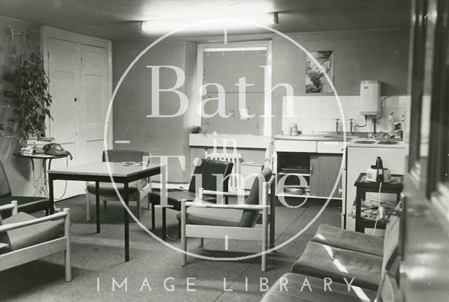 Bath Reference Library, Queen Square - staff room 1990 prior to move to Podium