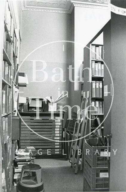 Bath Reference Library, Queen Square - pamphlet boxes in closed access area 1990 prior to move to Podium