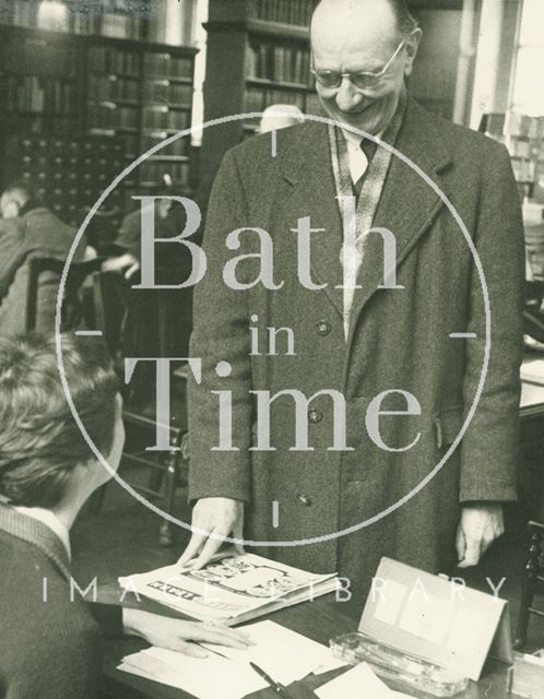 Bath Municipal Library routine work - giving assistance to readers c.1950