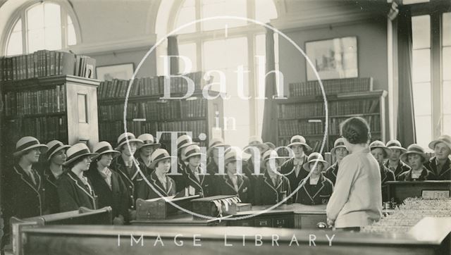 Municipal Library extension work - lecturing, Bath c.1925