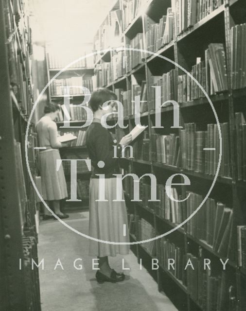 Bath Municipal Library routine staff work c.1950