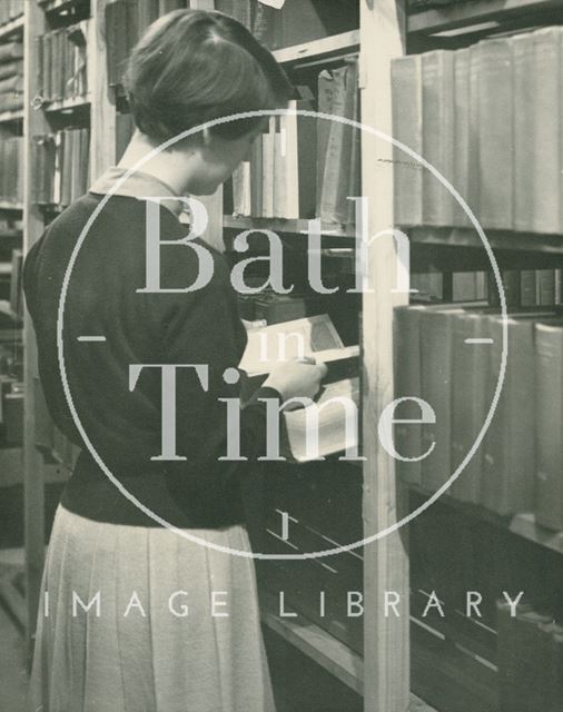 Bath Municipal Library routine staff work c.1950