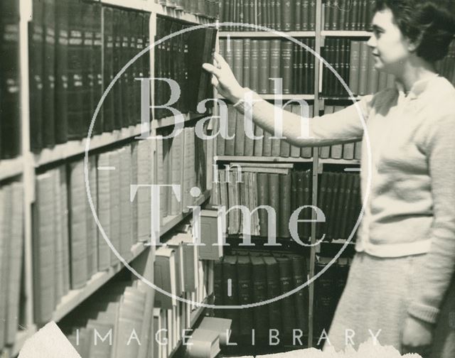 Bath Municipal Library routine staff work c.1950