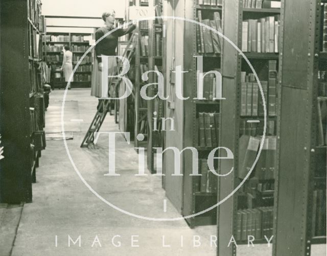 Bath Municipal Library routine staff work c.1950