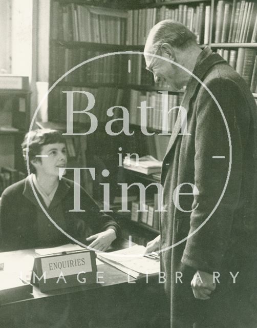 Bath Municipal Library providing assistance to readers c.1950