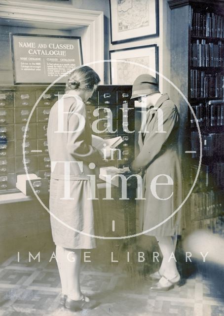 Bath Municipal Library routine staff work c.1925