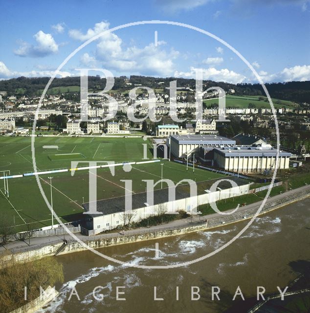 View from Bath Abbey of the Recreation Ground c.1980