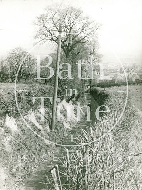 View down the Hollow, Twerton, Bath 1931