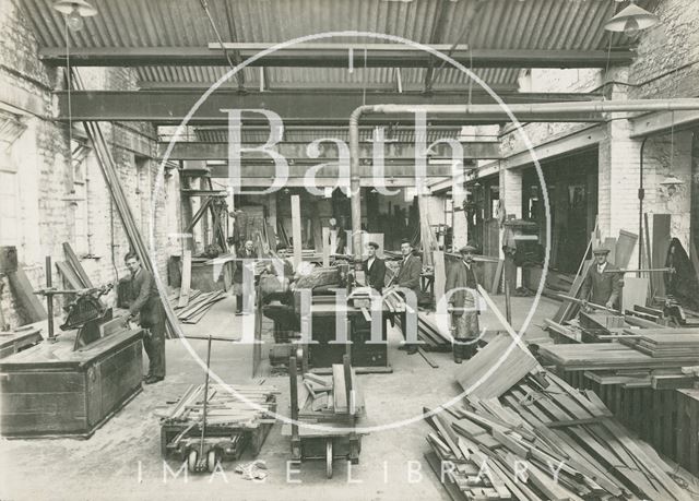 Interior of a cabinet maker's works 1928