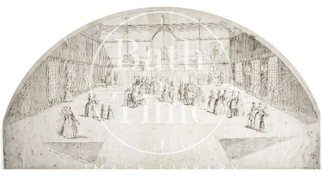 Fan view of the interior of the Old Assembly Room, Bath 1737