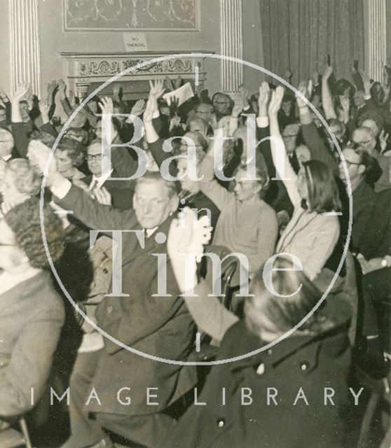 Voting at a Bath Preservation Trust Meeting 1972