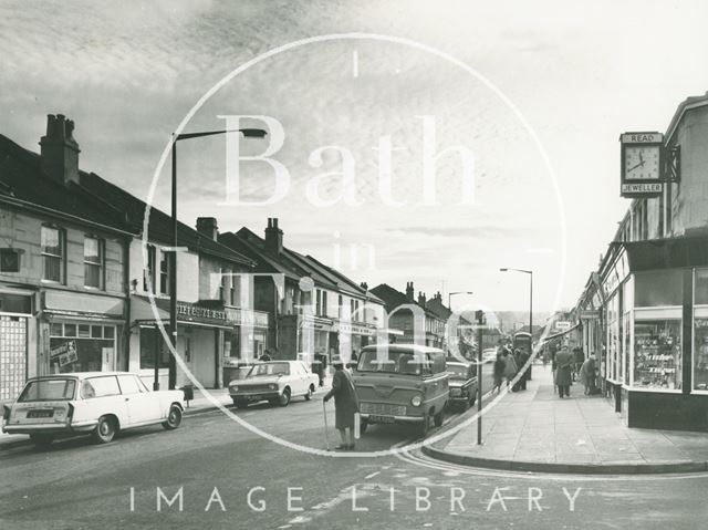 Local shops at Moorland Road, Oldfield Park, Bath 1970