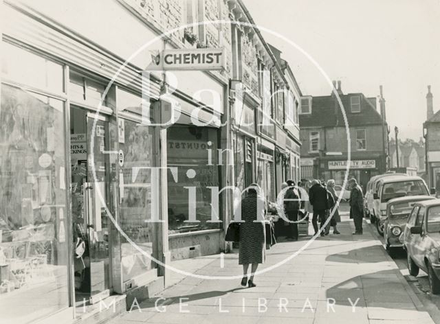 Local shops at Moorland Road, Oldfield Park, Bath 1985