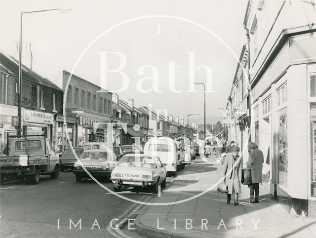 Local shops at Moorland Road, Oldfield Park, Bath 1985