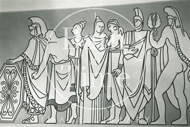 The Roman Frieze, the Forum, bath 1991 - detail