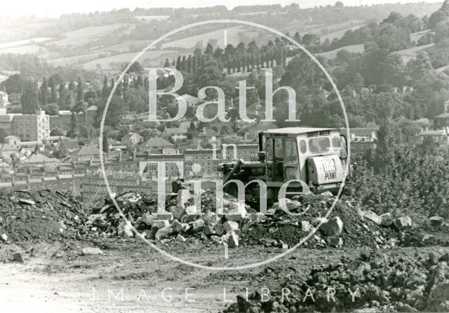 Clearing land at Beechen Cliff, Bath 1982