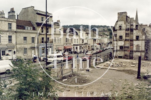 The development site on Claverton Street, Widcombe Parade, Bath c.1989