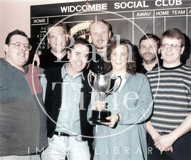 The darts team at the Widcombe Social Club, Bath 1995