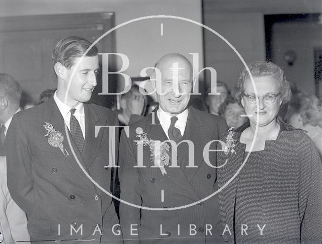 Sir James and Lady Pitman after winning the election at Bath to remain M.P. 1959