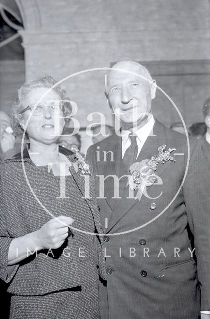 Sir James and Lady Pitman after winning the election at Bath to remain M.P. 1959