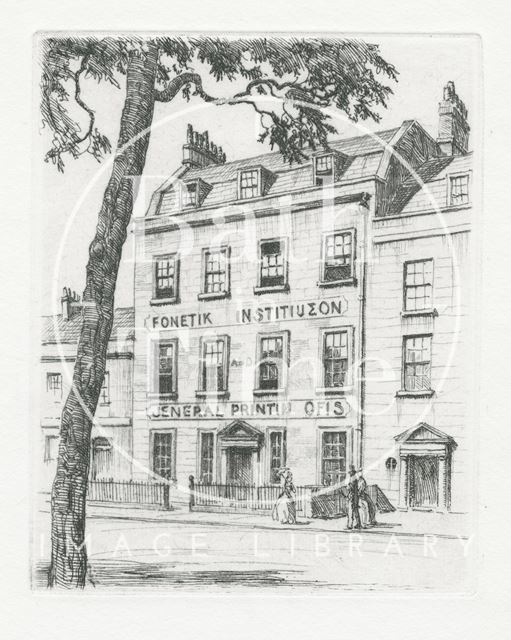 The second Pitman Phonetic Institute and Printing Office, Albion Place, Lower Bristol Road, Bath c.1851