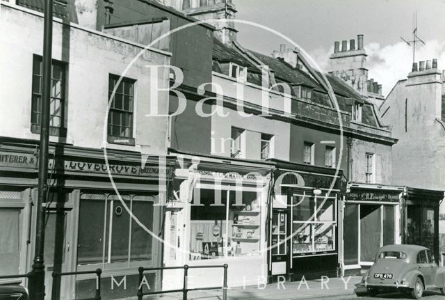 Shops on Widcombe Parade, Claverton Street, Bath c.1960