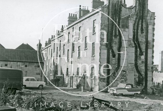 The rear of Waterloo Buildings, Widcombe, Bath c.1960