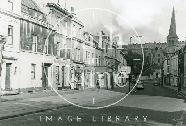 Shops on Widcombe Parade, Claverton Street, Bath c.1960