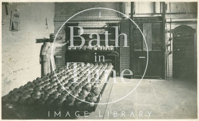 Baking Bath Buns, Margaret's Buildings, Bath c.1910